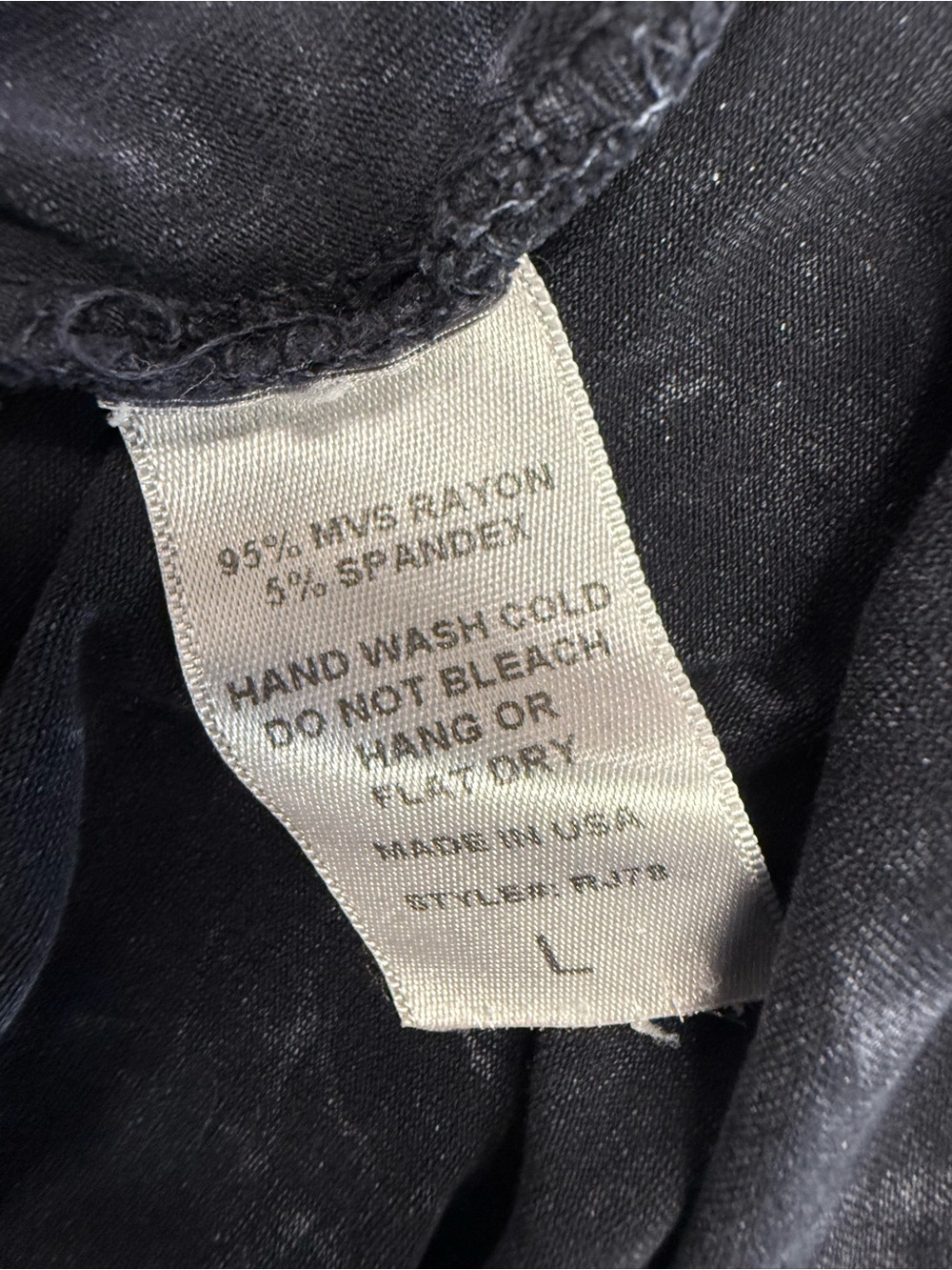 Washed Black Sleeveless Swing Tank Top Size large - Picture 6 of 7